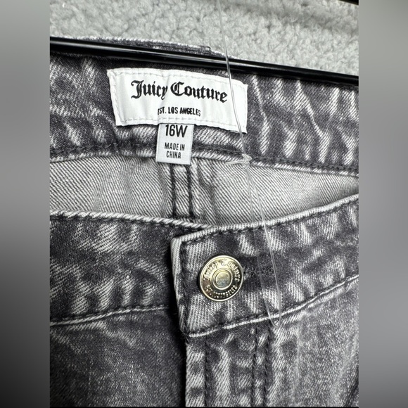 Juicy Couture Venice Gray Marble Wash Jean Size 16W NWT - Picture 9 of 15